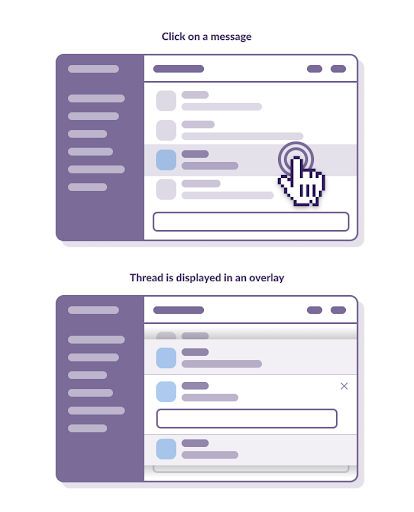 wireframe of reply with a modal treatment that pops up when you click it