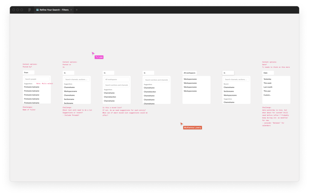 TJ and McKenna work together in a wireframe