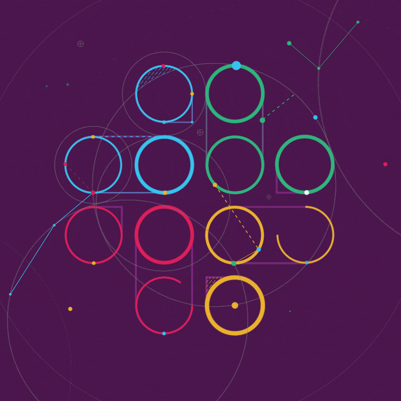 Slack octothorpe made up of circles