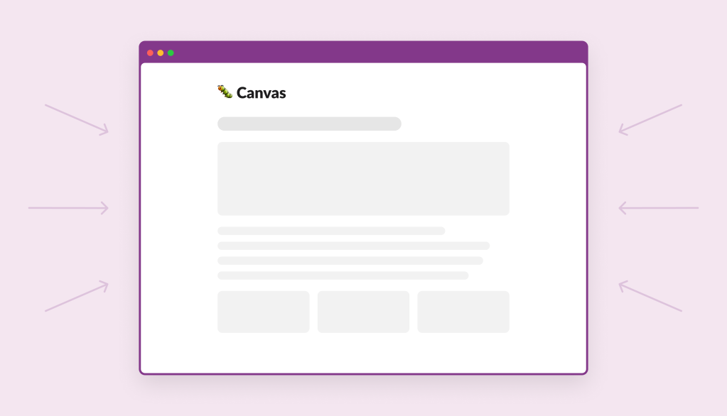 Image of a slack canvas with abstract grey squares. 